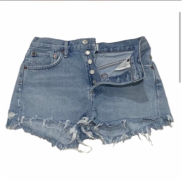 Agolde Parker Vintage Cut Off Short in Riptide Size 24 Light Wash Button Fly - Picture 2 of 7